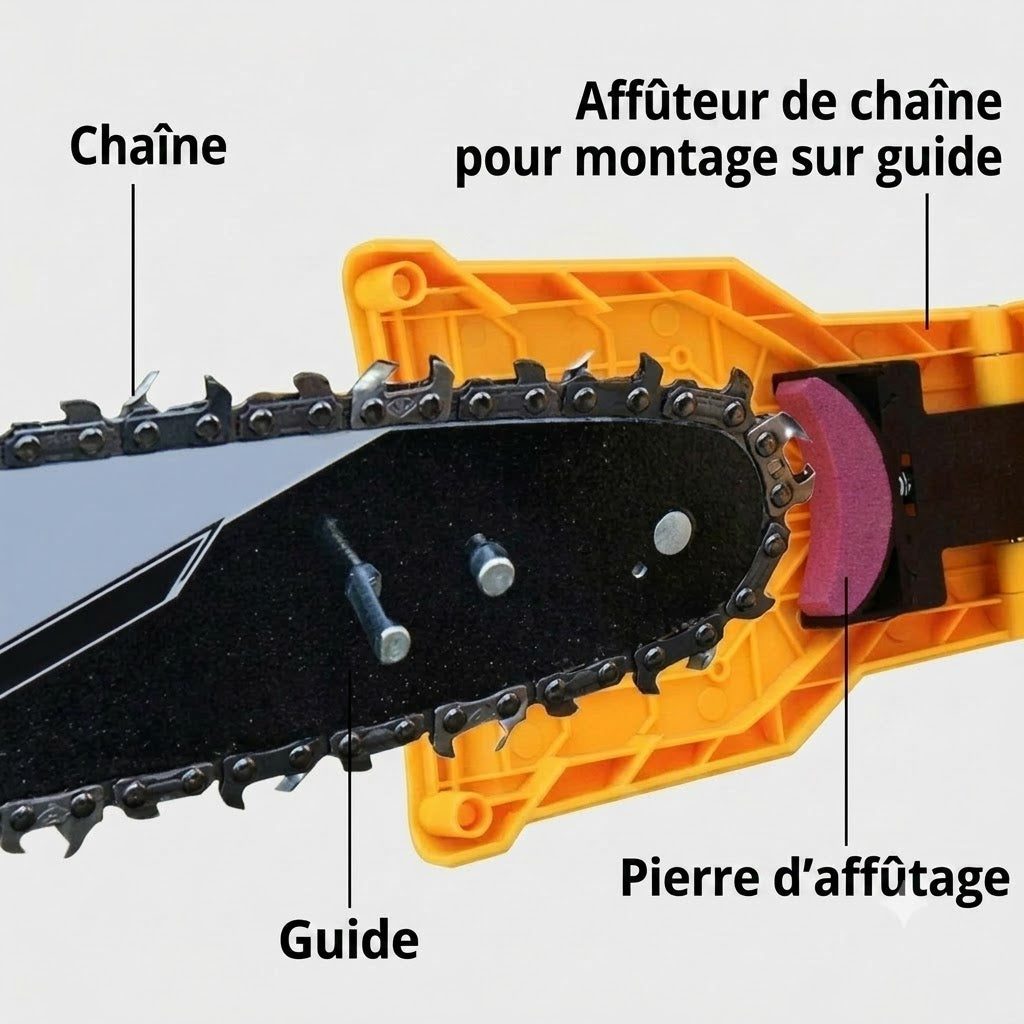 Aiguiseur de Chaîne de Tronçonneuse Portable