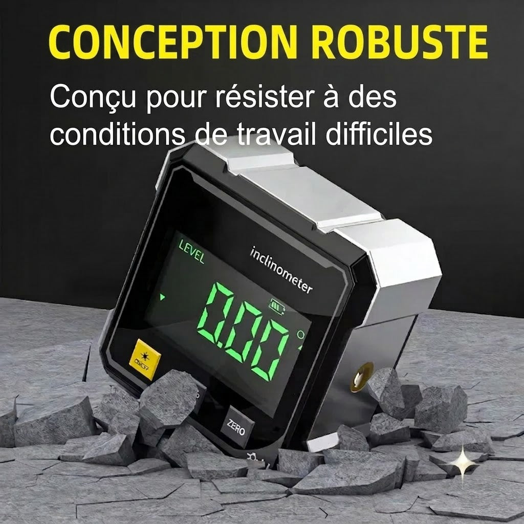 Inclinomètre Laser Magnétique Digital Vexton™ Pro – Rapporteur d'Angle Double Face de Précision