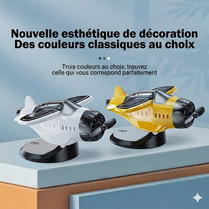 Avion Solaire Rotatif – Déco de Voiture