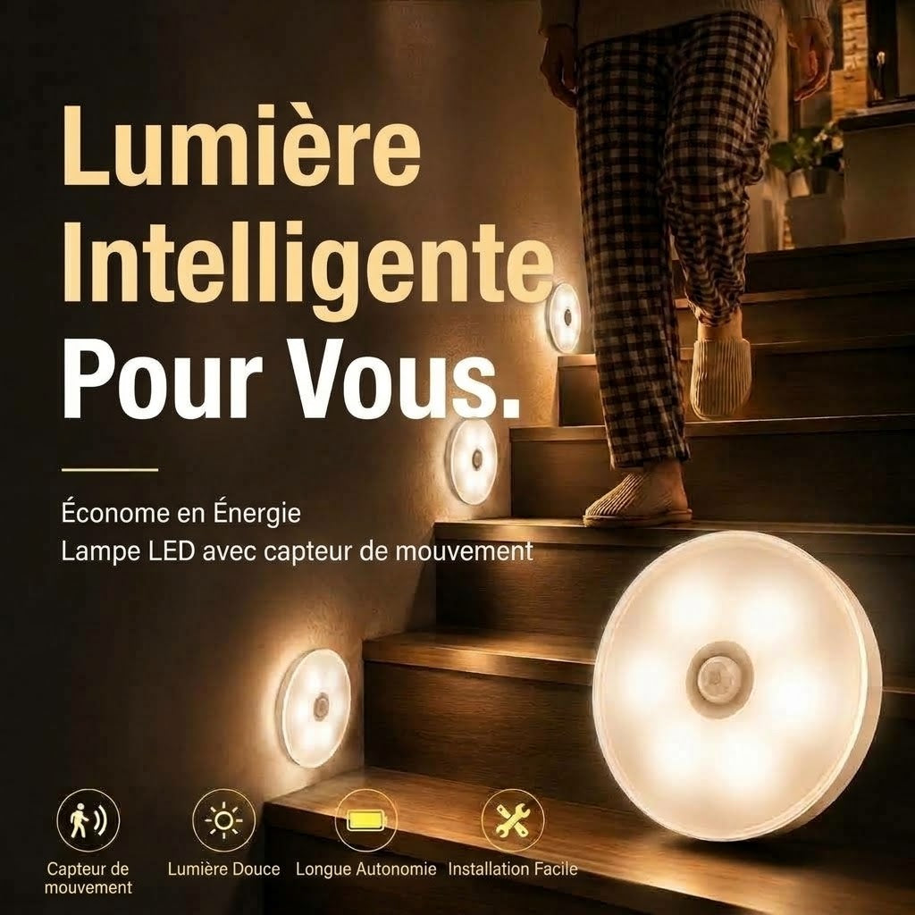 OmniLiving™ Veilleuse LED à Détecteur de Mouvement Éco-Énergétique