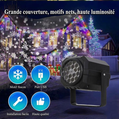 VaraLiving™ Projecteur LED de Noël Rotatif | 8 Motifs & Éclairage Extérieur Imperméable