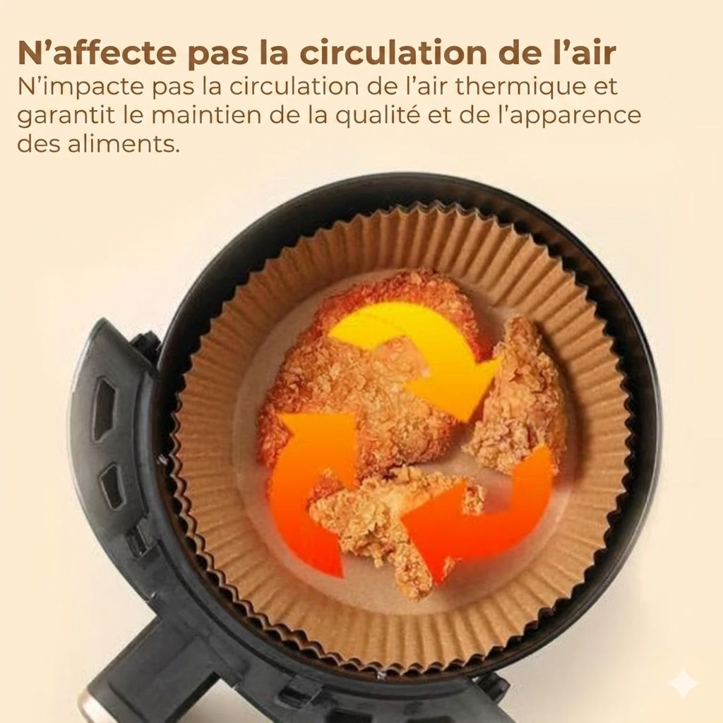 Pack de 100 Moules en Papier pour Airfryer
