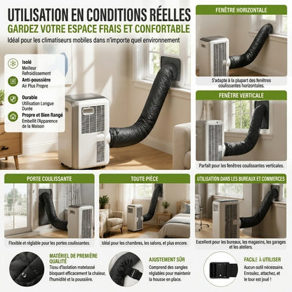 Housse Isolante à Scratch pour Tuyau de Climatisation – Réutilisable & Esthétique