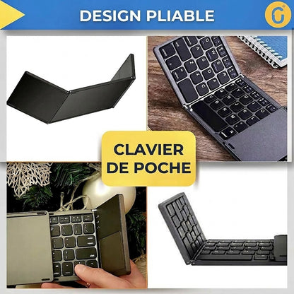SilkEase™ Clavier Bluetooth Sans Fil Pliable | Mini Clavier Universel & Portable
