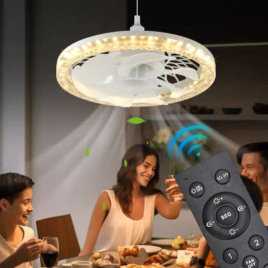 Ventilateur de Plafond Lampe 2-en-1 avec Télécommande