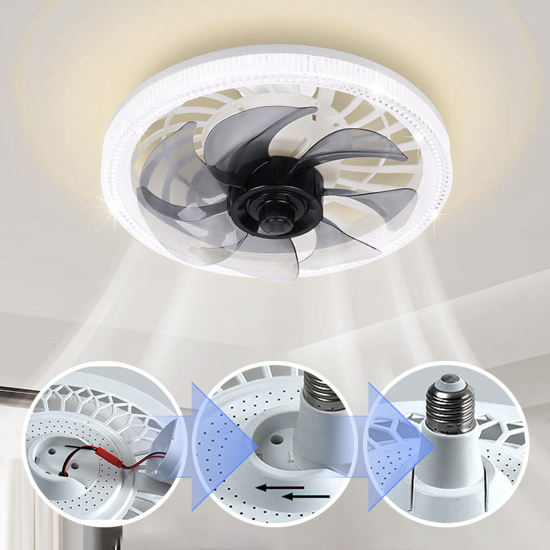 Ventilateur de Plafond Lampe 2-en-1 avec Télécommande