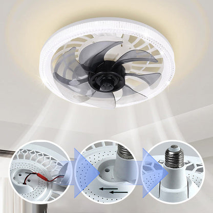 Ventilateur de Plafond Lampe 2-en-1 avec Télécommande