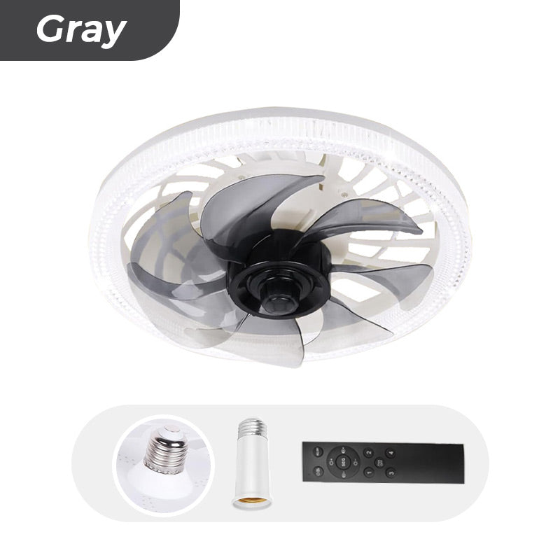 Ventilateur de Plafond Lampe 2-en-1 avec Télécommande