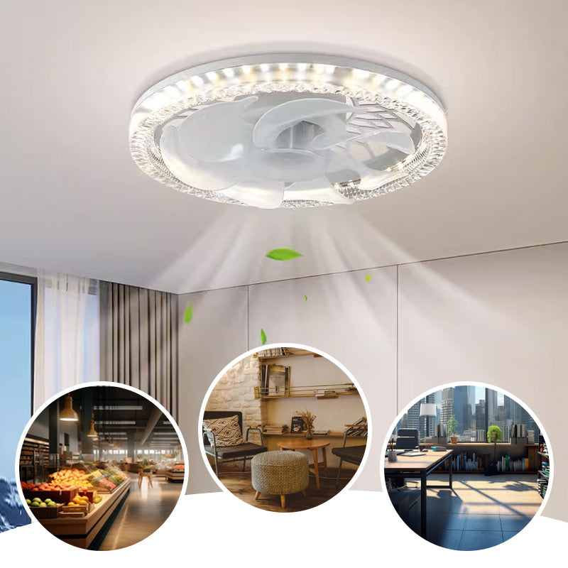 Ventilateur de Plafond Lampe 2-en-1 avec Télécommande