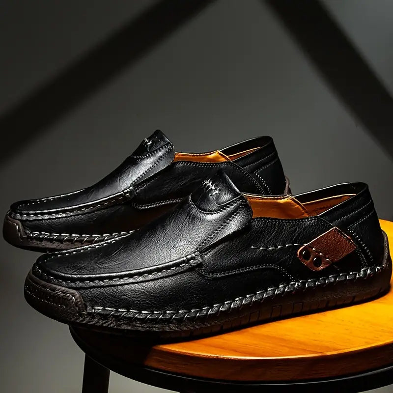 Chaussures Classiques en Cuir de Veau – Élégance Intemporelle & Confort Respirant