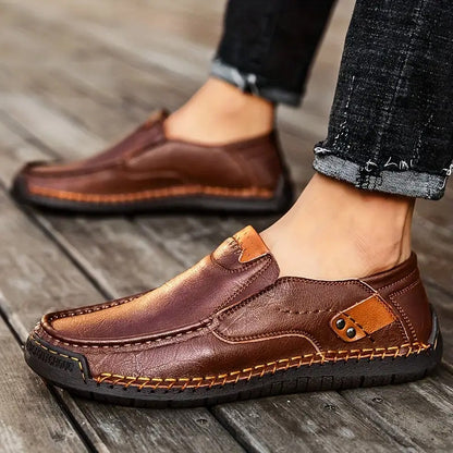 Chaussures Classiques en Cuir de Veau – Élégance Intemporelle & Confort Respirant