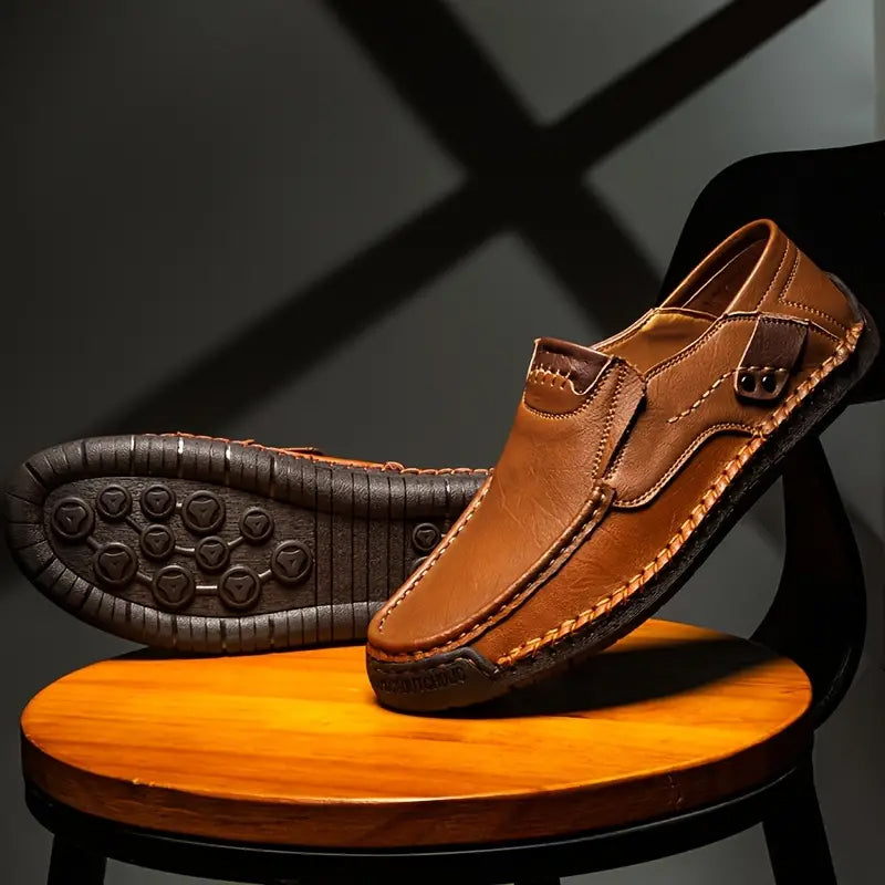 Chaussures Classiques en Cuir de Veau – Élégance Intemporelle & Confort Respirant