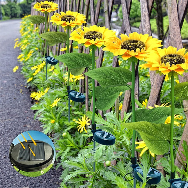 Lampe Solaire Tournesol – Éclairage Automatique & Étanchéité IP65 (14h d'Autonomie)