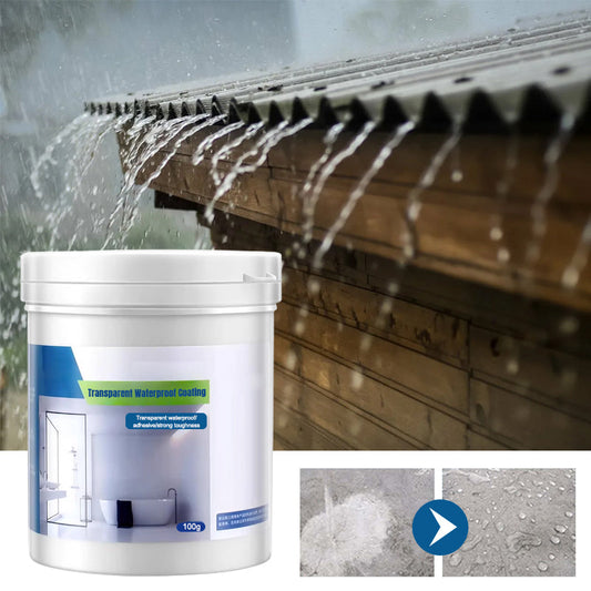 Scellant d'Étanchéité Transparent Anti-Fuites – Protection Imperméable pour Salle de Bain, Fenêtres, Toit et Murs Extérieurs