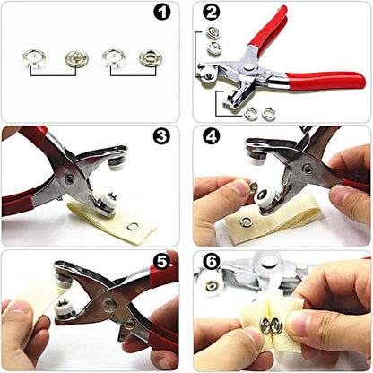 Kit d'Outils d'Assemblage Sans Marteau – Coffret de Boucles & Fermoirs Métalliques Durables