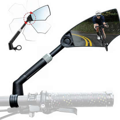 Rétroviseur de Vélo Ajustable à 360° – Miroir Grand Angle pour Guidon (Sécurité Optimale)