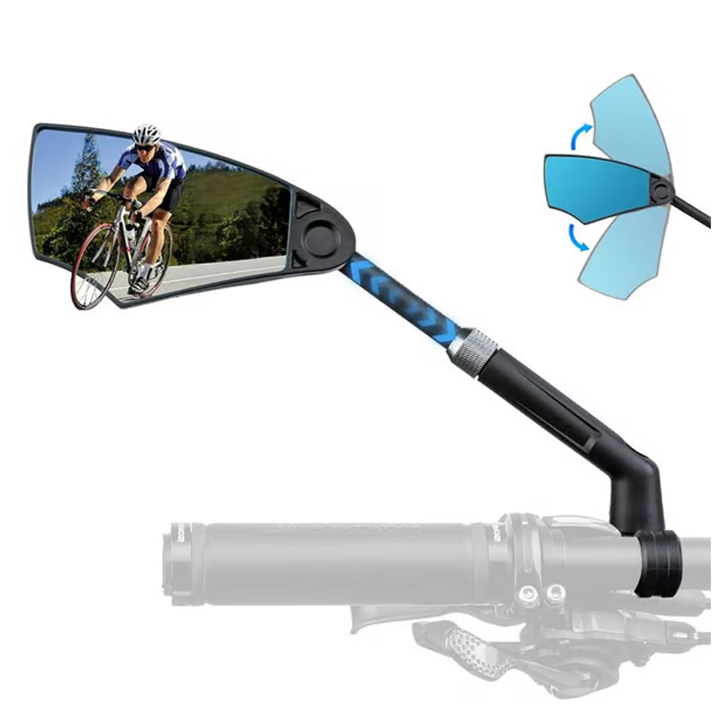 Rétroviseur de Vélo Ajustable à 360° – Miroir Grand Angle pour Guidon (Sécurité Optimale)