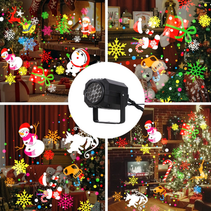 VaraLiving™ Projecteur LED de Noël Rotatif | 8 Motifs & Éclairage Extérieur Imperméable