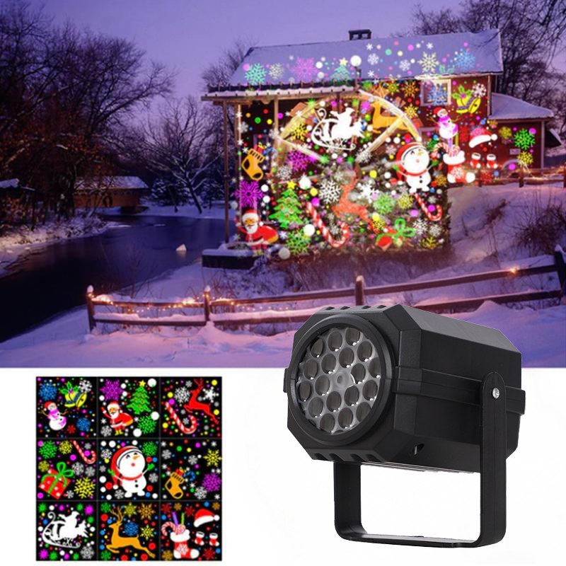 VaraLiving™ Projecteur LED de Noël Rotatif | 8 Motifs & Éclairage Extérieur Imperméable