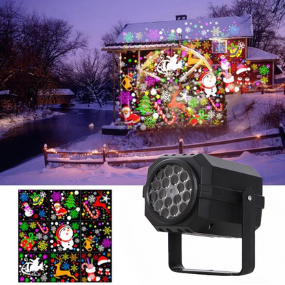 VaraLiving™ Projecteur LED de Noël Rotatif | 8 Motifs & Éclairage Extérieur Imperméable
