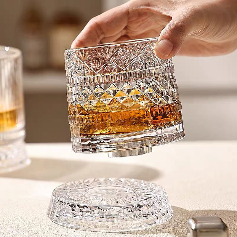 Verre à Whisky Pivotant 360° – Détente Anti-stress & Expérience Aromatique Sublimée