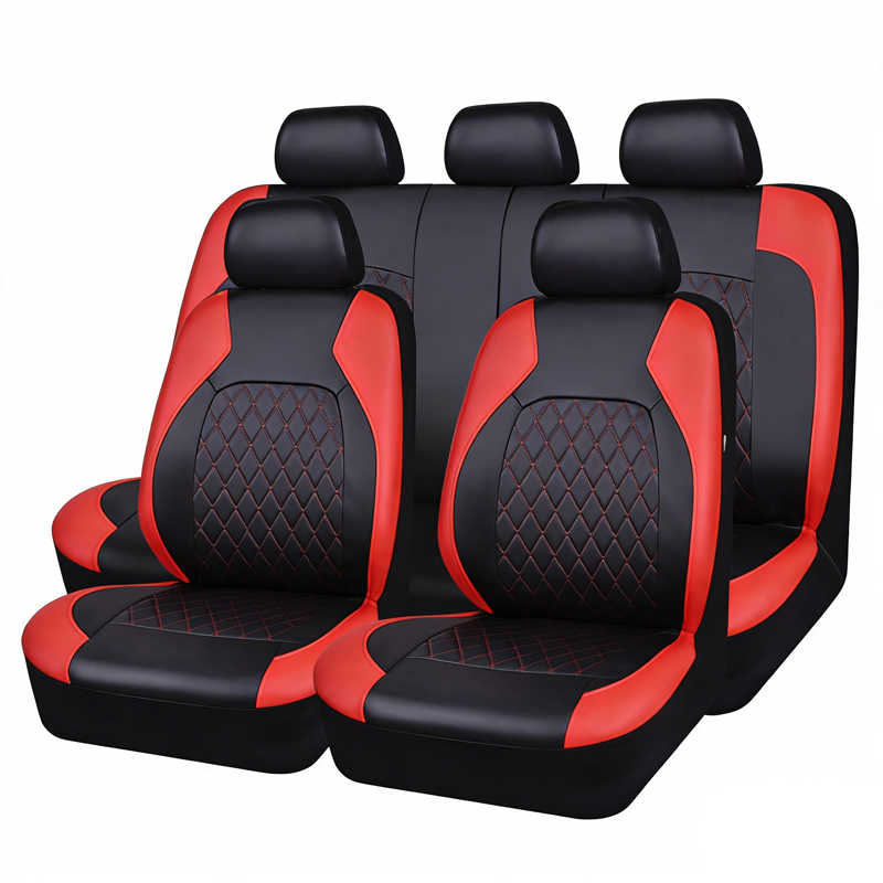 Housse de siège auto universelle 9 pièces en similicuir SilkEase™