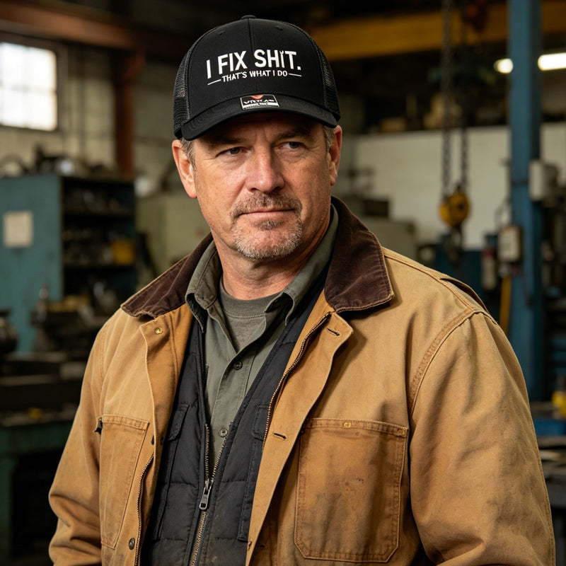 Casquette Trucker "I Fix Shit" – Style Camionneur