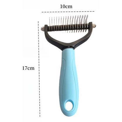 Brosse de Toilettage Double Face – Démêlage Doux & Anti-Perte de Poils (Chiens & Chats)
