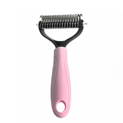 Brosse de Toilettage Double Face – Démêlage Doux & Anti-Perte de Poils (Chiens & Chats)