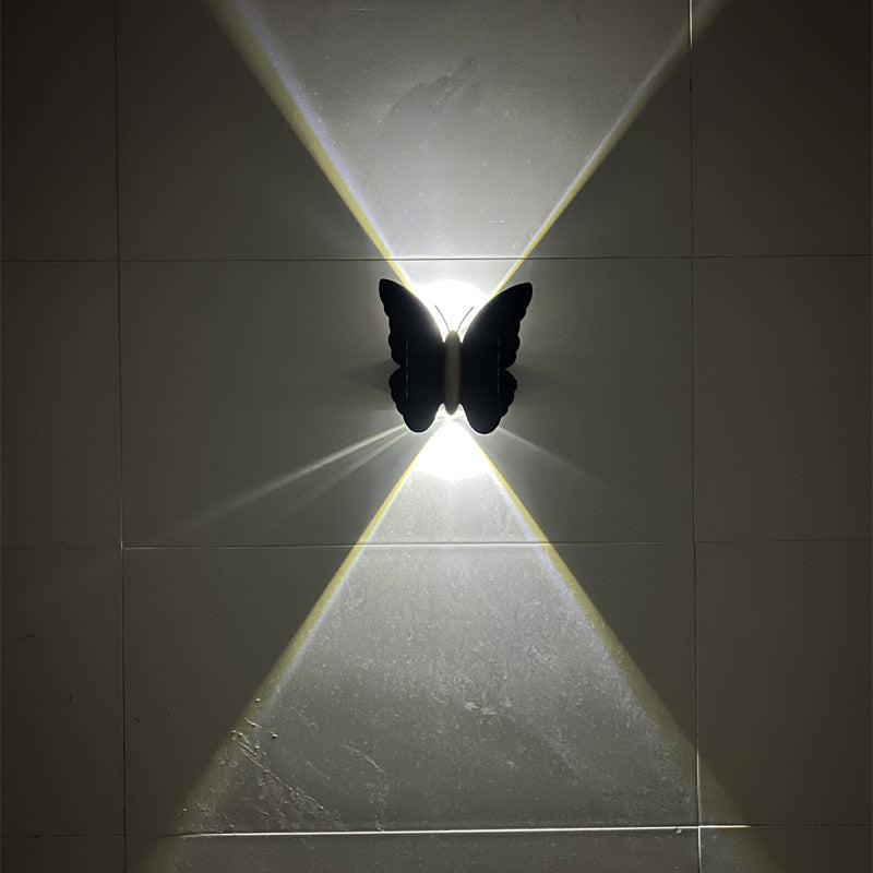 Applique Solaire Design "Haut & Bas" – Motifs Papillon & Chauve-souris (Étanche IP65)
