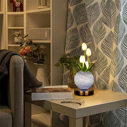 KiddieGlow™ Veilleuse Bouquet de Tulipes Élégante | Lampe de Table LED d'Ambiance