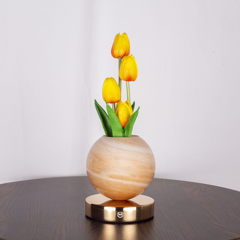 KiddieGlow™ Veilleuse Bouquet de Tulipes Élégante | Lampe de Table LED d'Ambiance