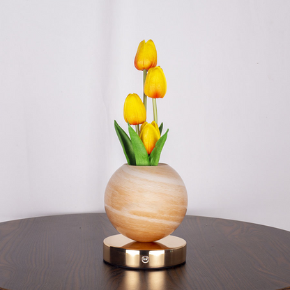 KiddieGlow™ Veilleuse Bouquet de Tulipes Élégante | Lampe de Table LED d'Ambiance