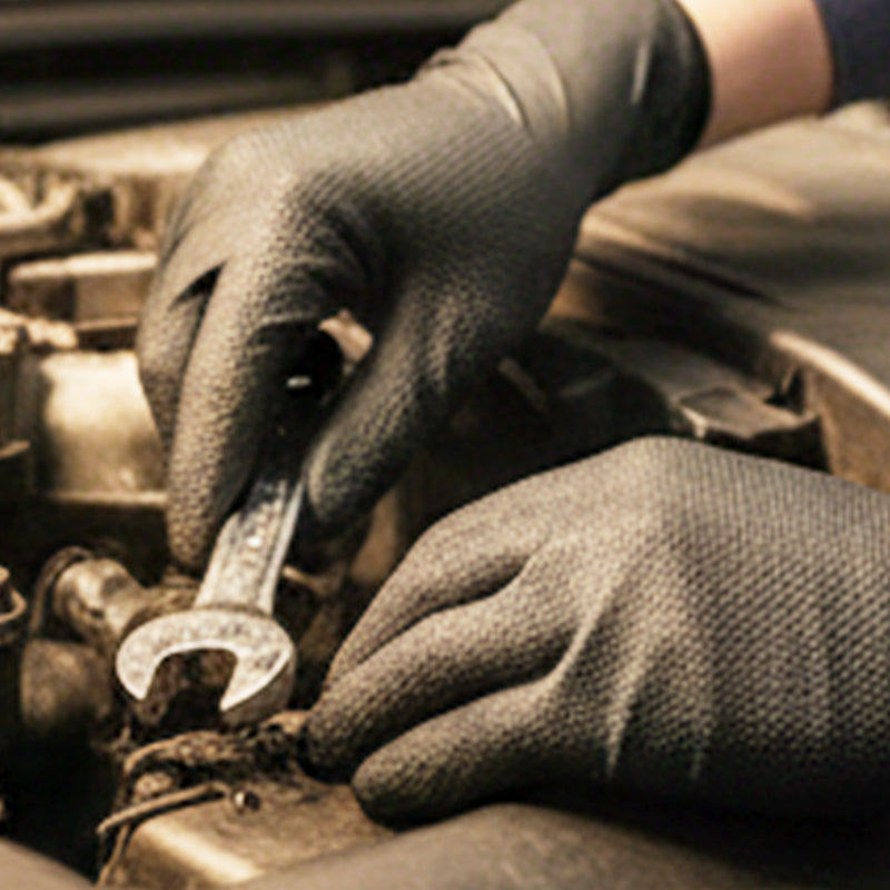 ANBOSON™ Gants en Nitrile Renforcés   Anti-Acide & Anti-Huile, Sans Poudre & Haute Adhérence