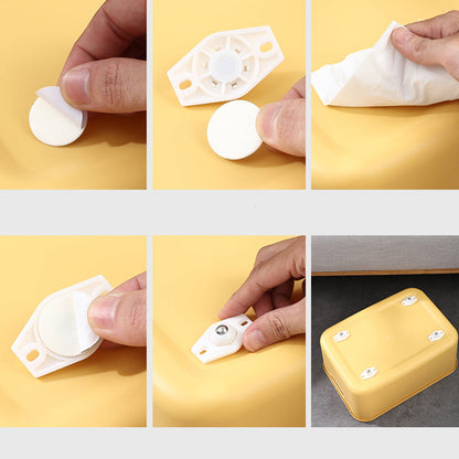 Roulettes pivotantes 360° adhésives GlideEase™ - Installation facile pour meubles et rangements