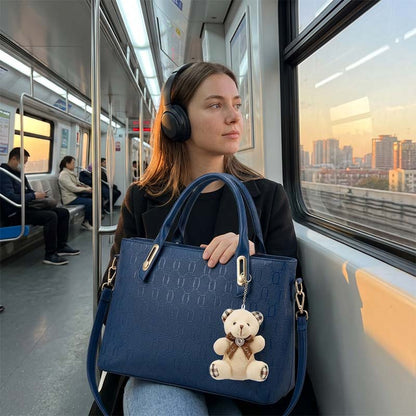 Sac à Main Multifonction 4-en-1 en Cuir Véritable