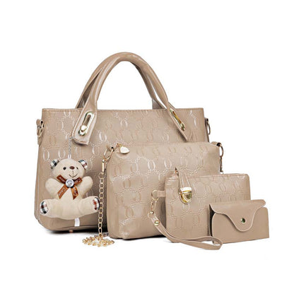 Sac à Main Multifonction 4-en-1 en Cuir Véritable