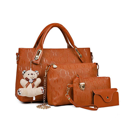 Sac à Main Multifonction 4-en-1 en Cuir Véritable