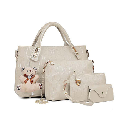 Sac à Main Multifonction 4-en-1 en Cuir Véritable