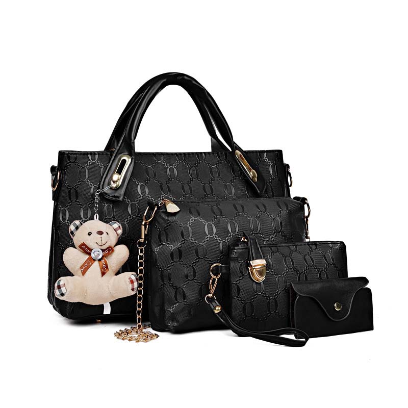 Sac à Main Multifonction 4-en-1 en Cuir Véritable