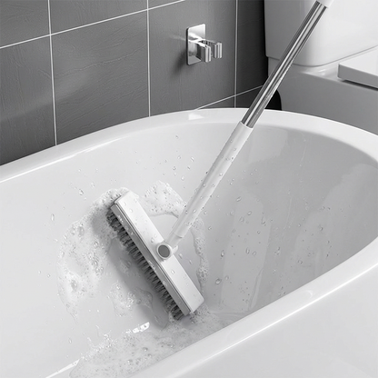 Brosse de Nettoyage 2-en-1 pour Joints & Coins avec Raclette Intégrée