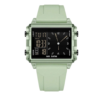 SilkEase™ Montre Digitale Transparente | Étanche 50M & Double Affichage Lumineux