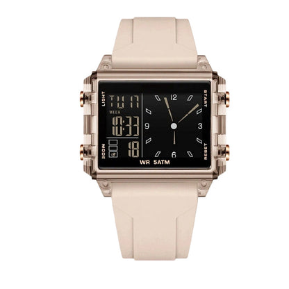 SilkEase™ Montre Digitale Transparente | Étanche 50M & Double Affichage Lumineux
