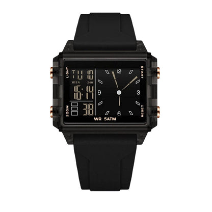 SilkEase™ Montre Digitale Transparente | Étanche 50M & Double Affichage Lumineux