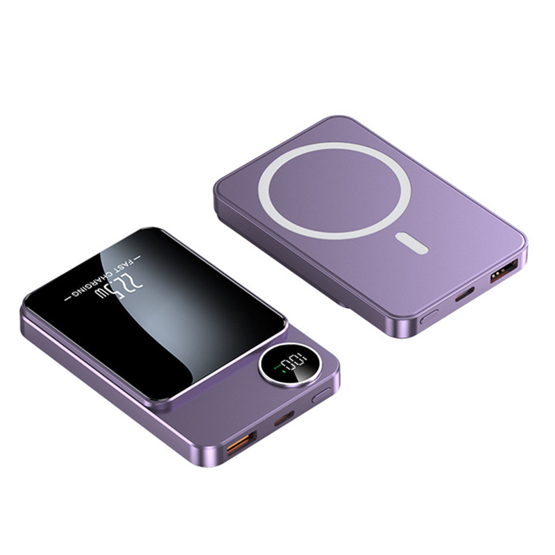 Batterie Externe Magnétique 10000mAh – Charge Rapide Filaire 22.5W & Sans Fil 15W