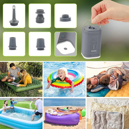 Pompe à Air Rechargeable pour Camping – Gonfleur Portable & Sans Fil