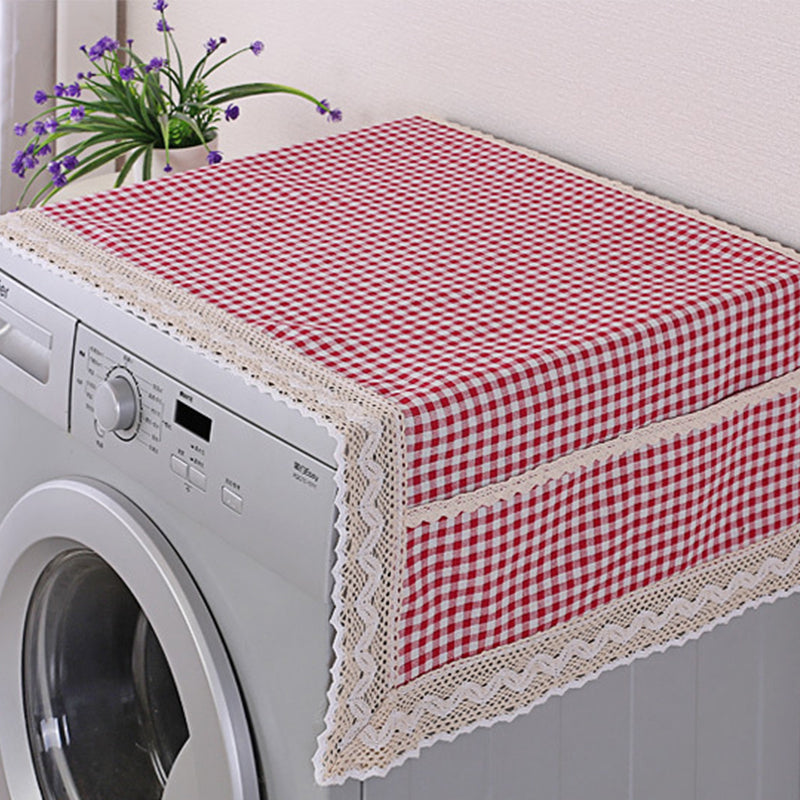 Dernier Jour de Promo ! 💖✨ Housse Anti-Poussière en Lin pour Réfrigérateur (avec Poches de Rangement)
