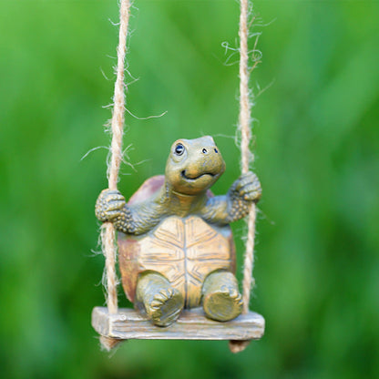 Nouveauté ! Offre Limitée : -50 % ⏰ Décoration Féerique Tortue sur Balançoire
