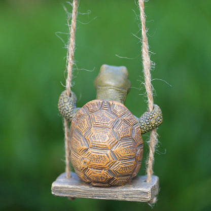 Nouveauté ! Offre Limitée : -50 % ⏰ Décoration Féerique Tortue sur Balançoire