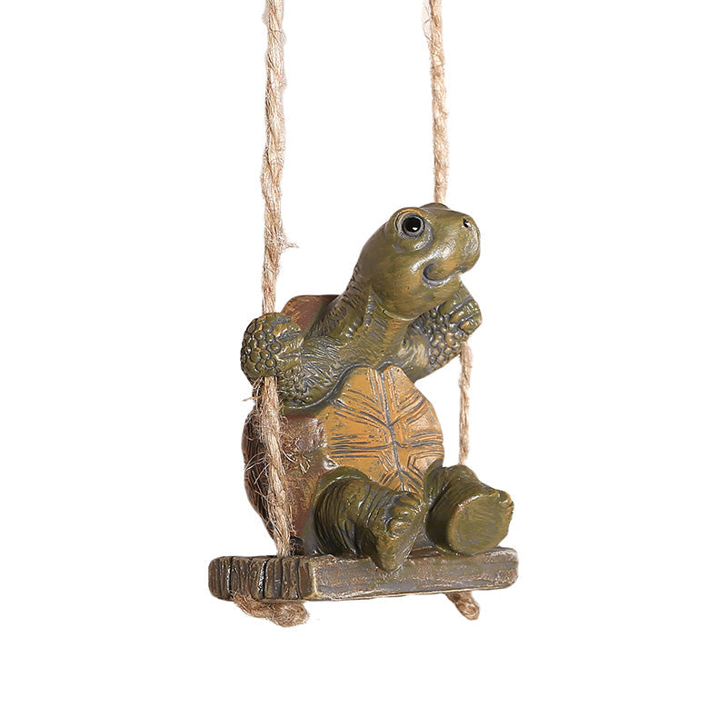 Nouveauté ! Offre Limitée : -50 % ⏰ Décoration Féerique Tortue sur Balançoire